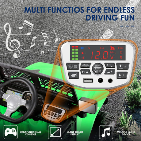 2-Seater Electric Ride-On Car for Kids with Remote Control and MP3 Player