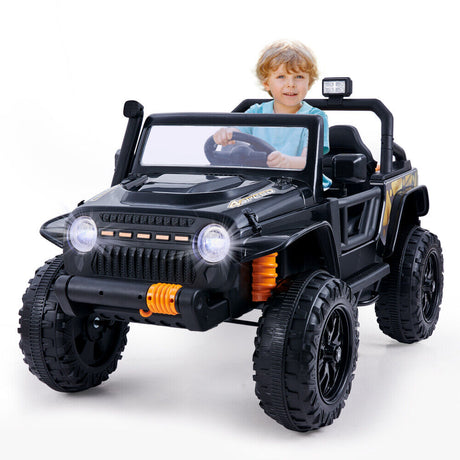 Electric 2-Seater Kids Ride-On Jeep with MP3, LED Lights, and Remote Control - 12V