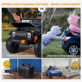 Electric Ride-On Car for Kids with Remote Control, Music, and Lights - 2 Seats, 4 Wheels