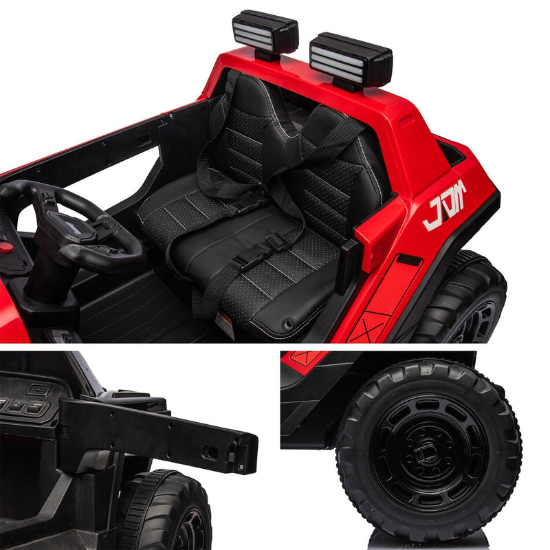 2-Seater Electric Ride-On Car for Kids with USB, Bluetooth, and MP3 Capabilities - 24V Power Wheels