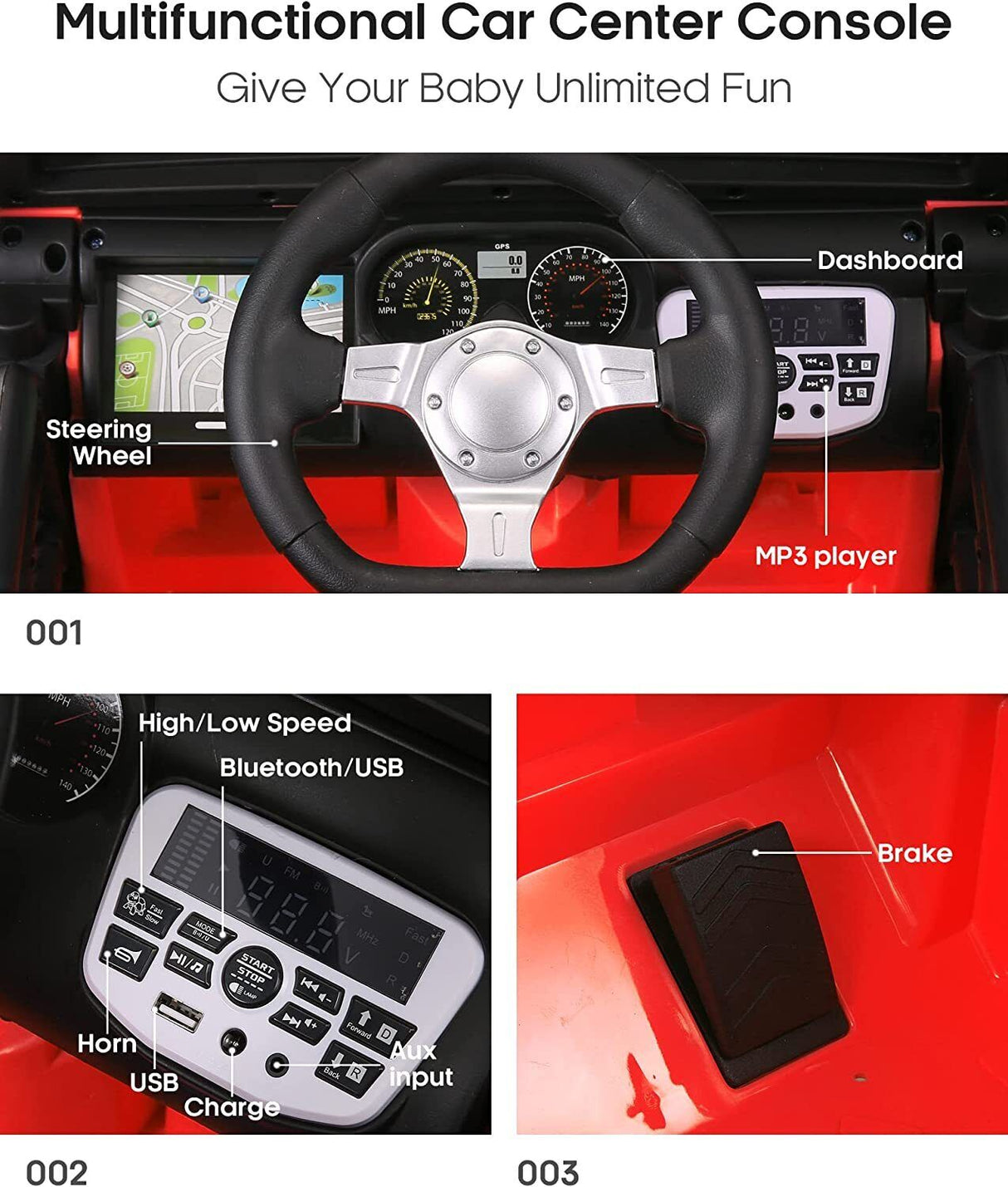2-Seater Electric Ride On Car Toy Truck for Kids with Remote Control - 12V 7AH Battery Powered Vehicle