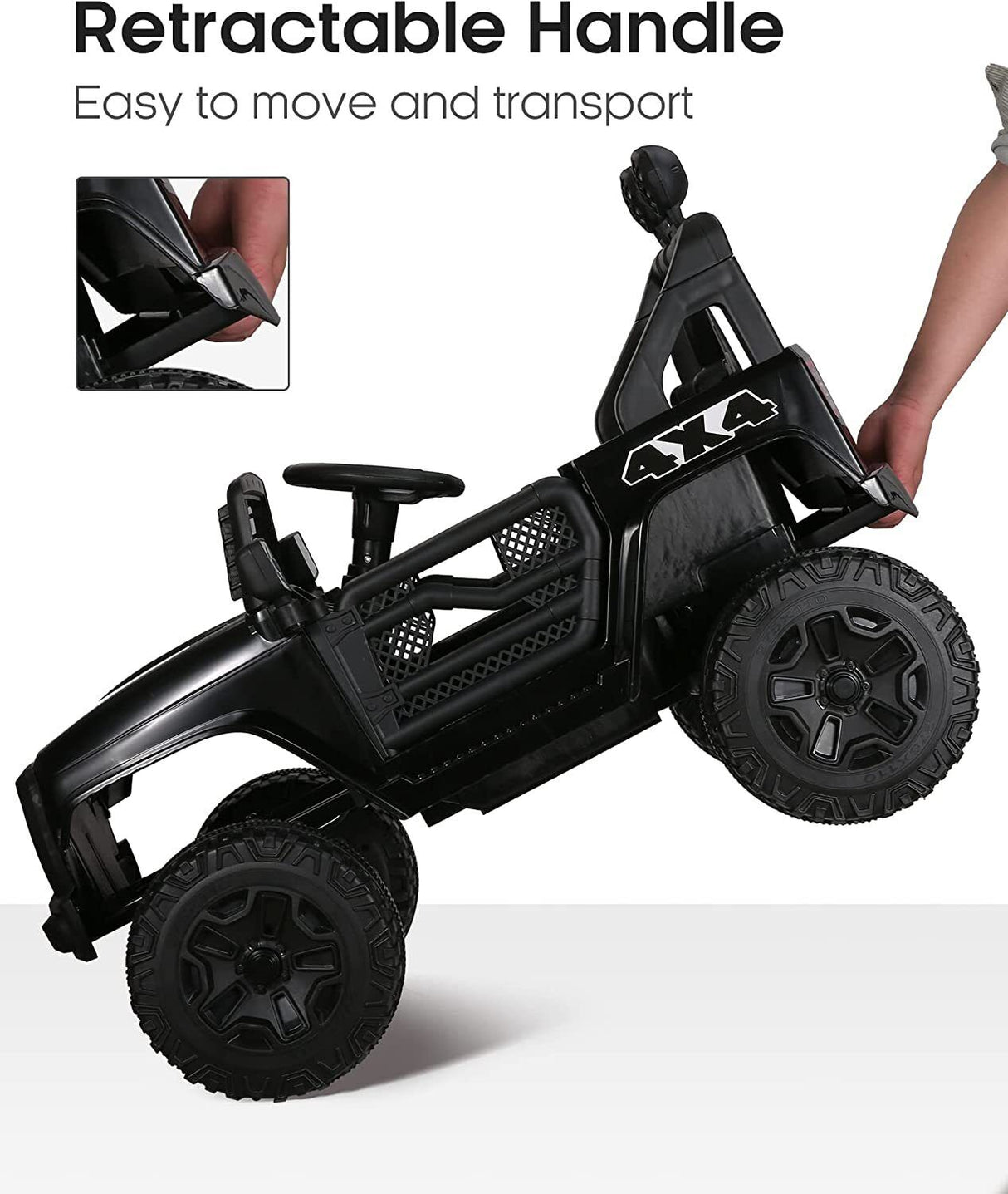 2-Seater Electric Ride-On Jeep for Kids with Remote Control - 12V 7AH