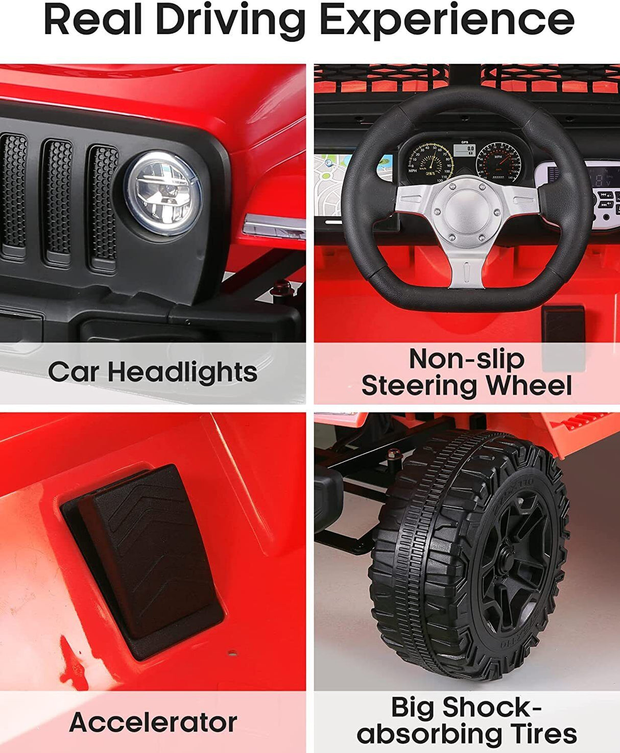 2-Seater Electric Ride-On SUV Toy Truck for Kids with Remote Control and MP3 Player