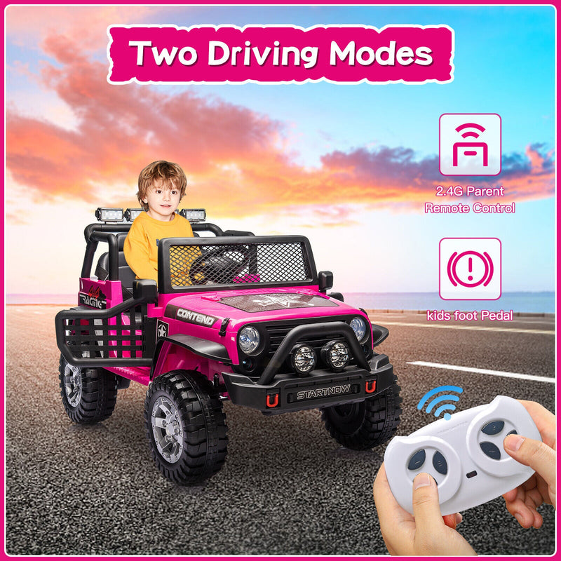 2-Seater Electric Ride-On Jeep for Kids with MP3 and Remote Control - 12V Toy Truck
