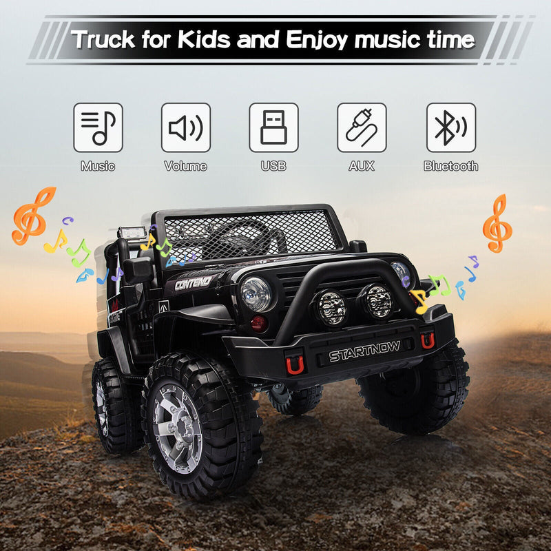 2-Seater Electric Ride-On Jeep for Kids with Remote Control - 12V Toy Truck
