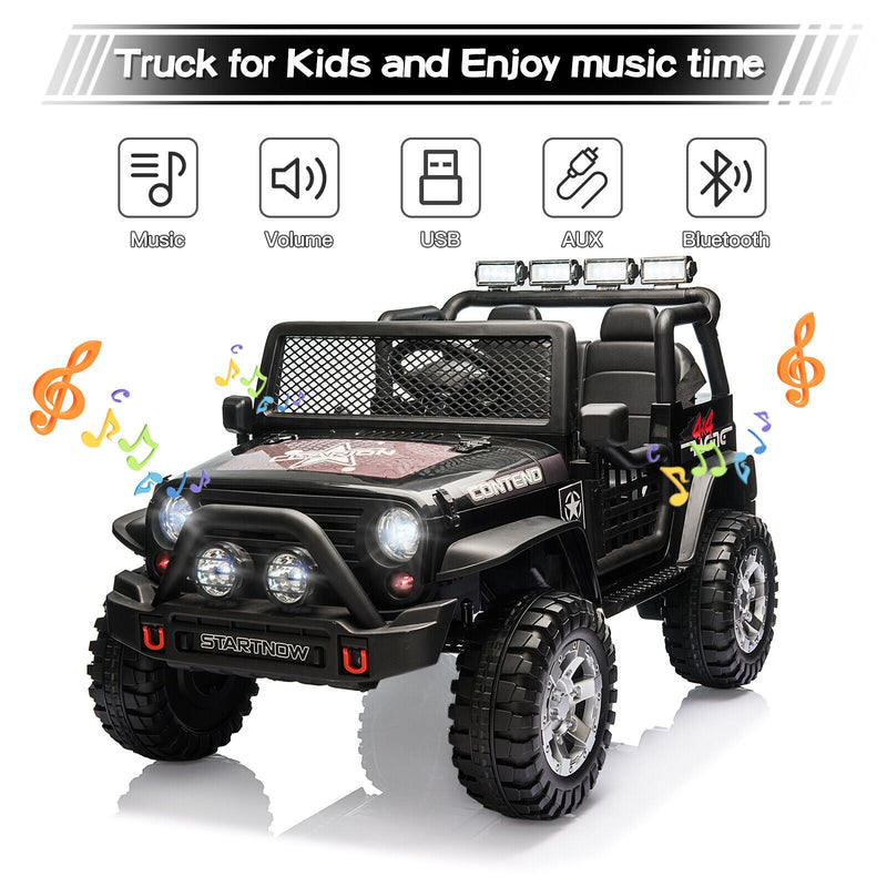 2-Seater Electric Ride-On Jeep for Kids with Remote Control - 12V Toy Truck