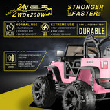 2-Seater Electric Ride-On Jeep for Kids with Remote Control - Perfect Gift for Young Adventurers!