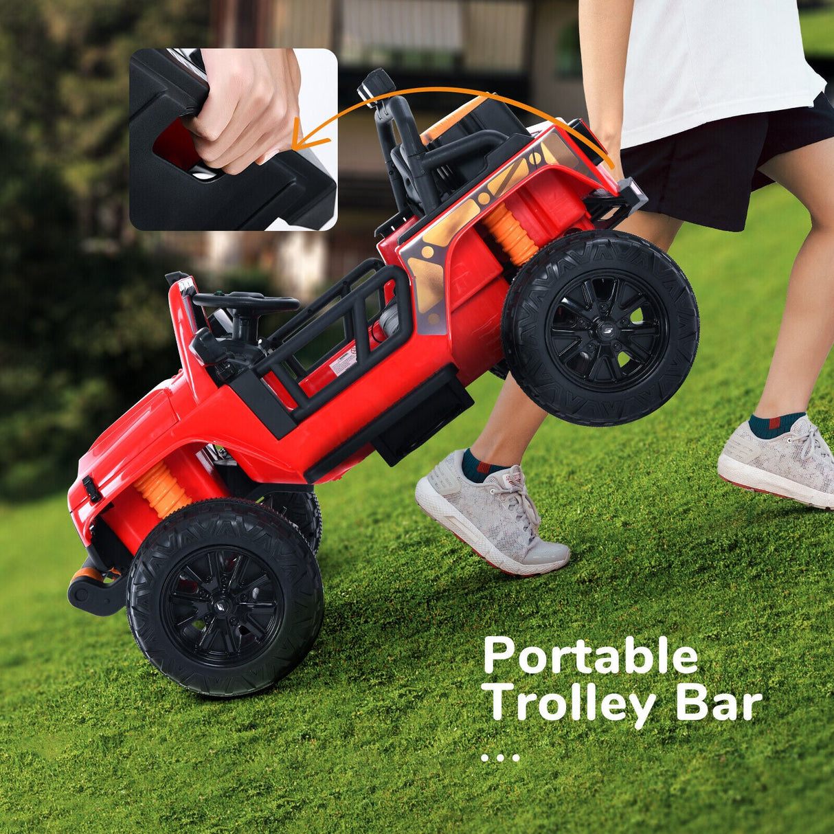 Rev Up the Fun with Our 12V MP3 Ride-On Truck: Perfect for Parent-Child Bonding with LED Lights and Sleek Black Design!