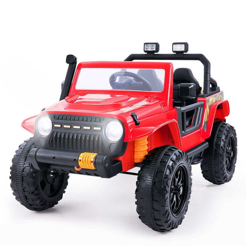 Electric Ride-On Car Truck for Kids with Remote Control and MP3 Player - 3 Speeds, LED Lights, and Parental Seating
