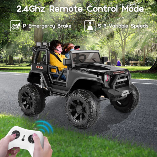 2-Seater Electric Ride-On Jeep with Remote Control, LED Lights, and MP3 Player - 24V 2x200W Power for Kids