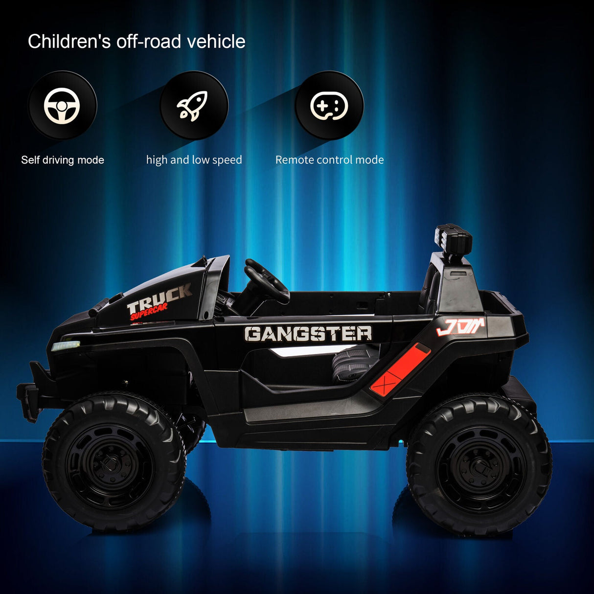 2-Seater Electric Ride-On Toy Truck with MP3 and Remote Control for Kids (24V)