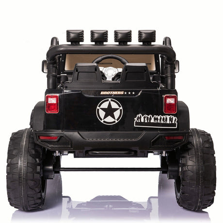 2-Seater 24V Kids Ride-On Truck with Remote Control, LED Lights, and 3-Speed Options