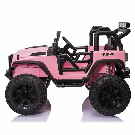 2-Seater 24V Kids Ride-On Truck with Remote Control, LED Lights, and 3-Speed Options