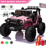 400W Electric JEEP Ride-On Car for Kids with Bluetooth, Remote Control, and LED Lights