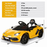 2-Seater Electric Ride-On Truck for Kids with Bluetooth, LED Lights, and Music - 24V/12V