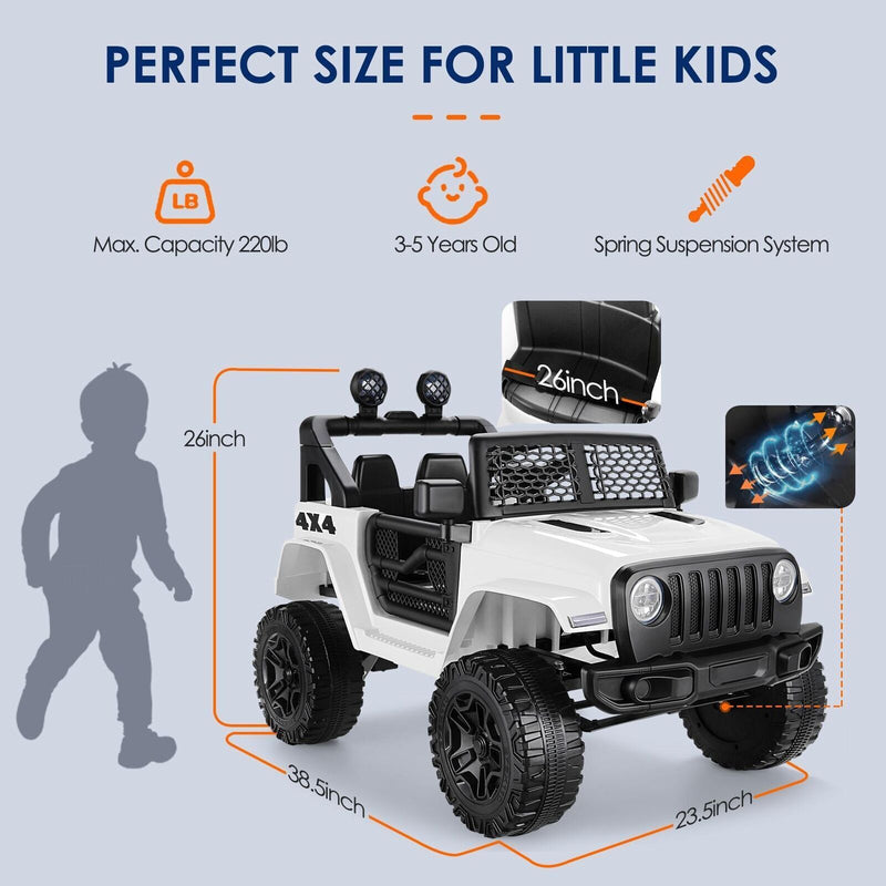 2-Seater Electric Ride-On Truck for Kids with Remote Control - 12V B-52 Model