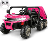 2-Seater Electric Truck Tractor with Dump Bed and Remote Control for Kids (24V)