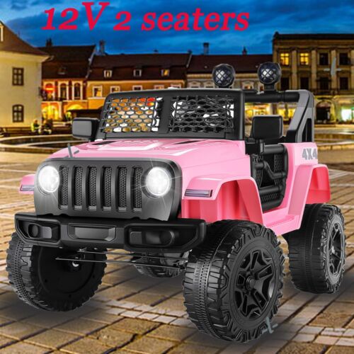 2-Seater Electric Ride-On Truck with Remote Control and MP3 Player - 12V Battery Powered Car for Kids