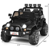 2-Seater Electric Ride-On Truck with Remote Control and Storage - Black