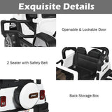 2-Seater Electric Toy Truck Jeep for Kids with Remote Control - 12V Ride On Car
