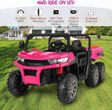 2-Seater Electric Truck Tractor with Dump Bed and Remote Control - 24V