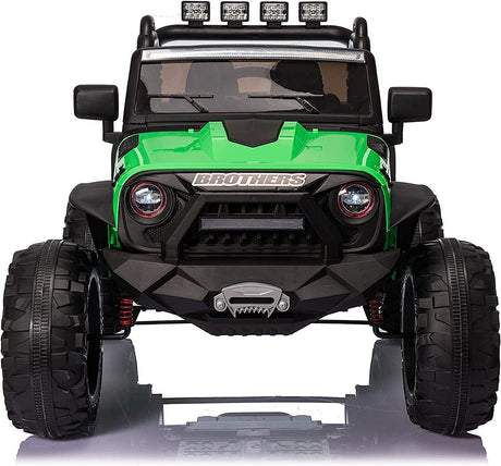 2-Seater 24V Electric Ride-On Truck for Kids Ages 3-8 with Remote Control and 400W Motor