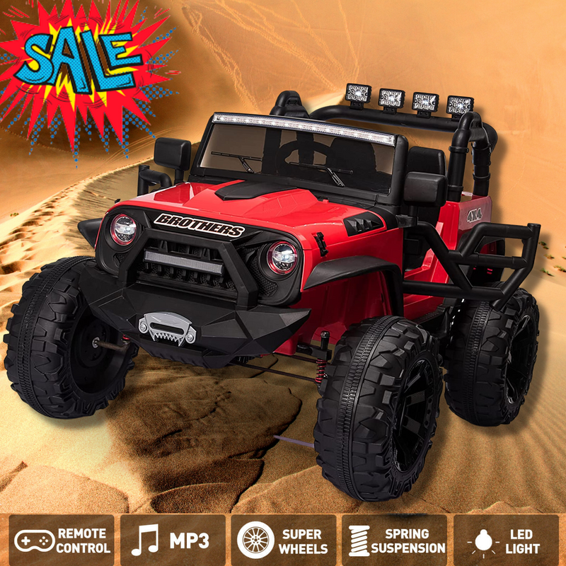 2-Seater Kids Electric Car with Parental Remote Control - 24V Ride On Truck