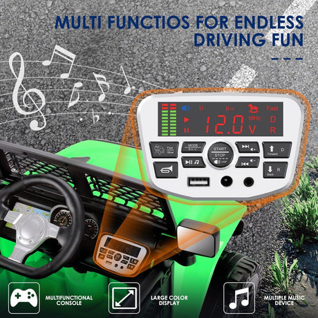 2-Seater Kids Electric Car with Parental Remote Control and MP3 Player - 12V Ride On Truck