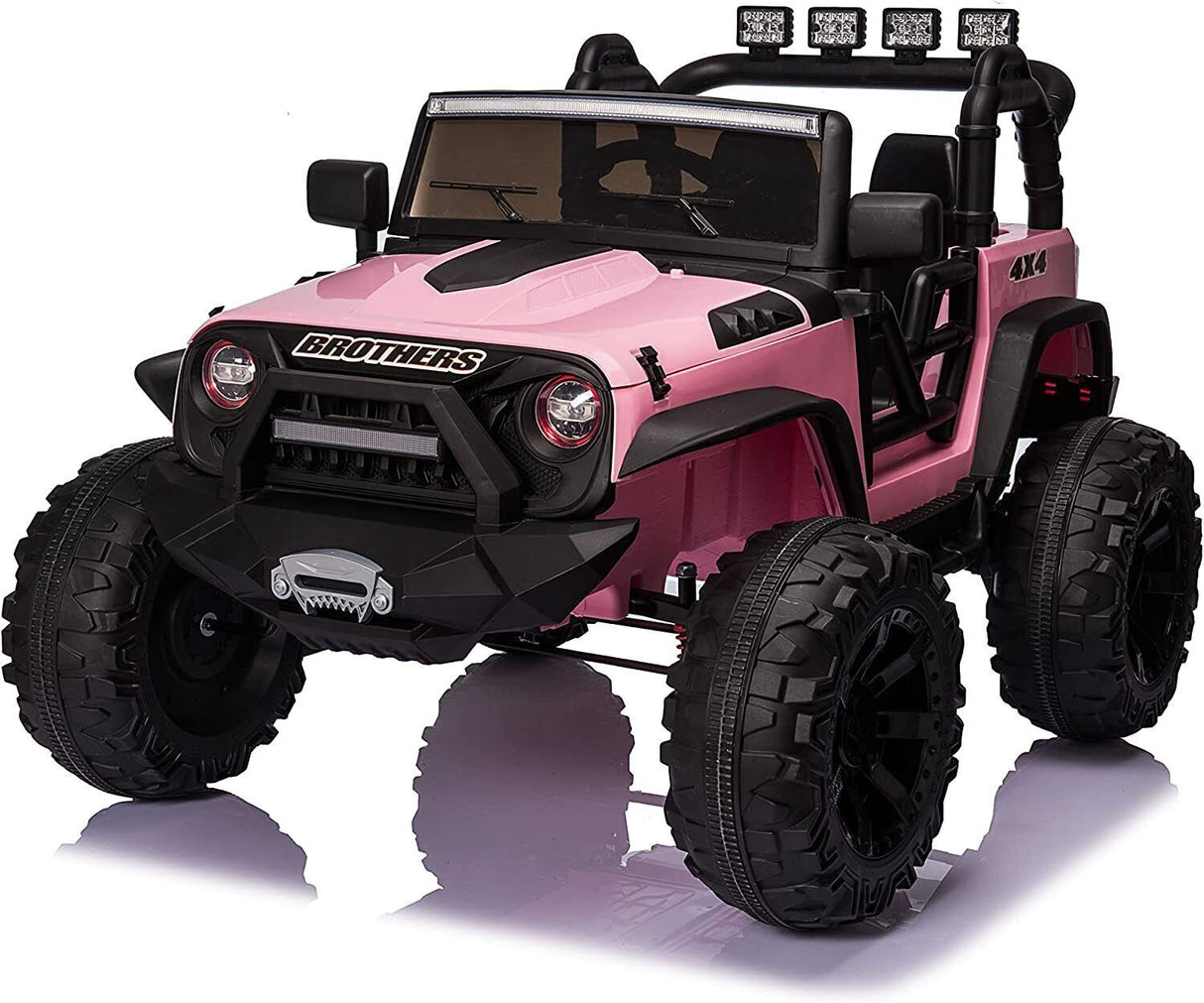 2-Seater 24V Kids Electric Jeep with Remote Control, 3 Speeds, and LED Lights