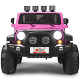 2-Seater Toddler Ride-On Truck with Remote Control and Lights - 12V Driving Toy Car