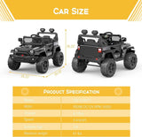 2-Speed Bluetooth Electric Kids Ride-On Truck with LED Lights and Remote Control - 12V US Version