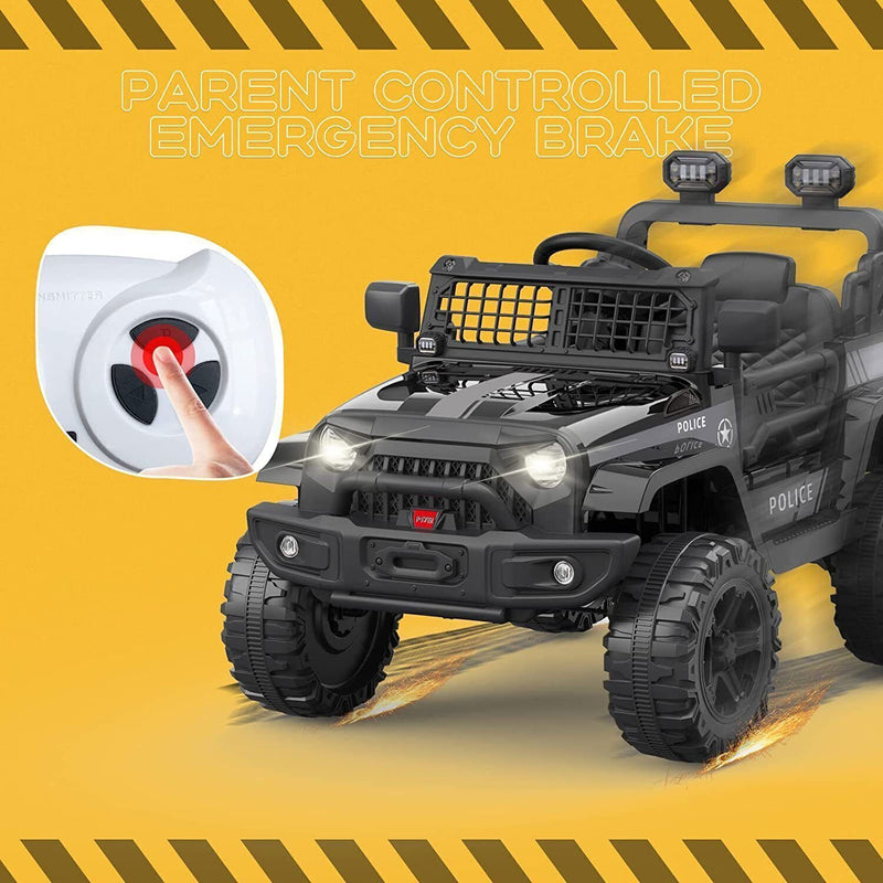 2-Speed Bluetooth Electric Kids Ride-On Truck with LED Lights and Remote Control - 12V US Version