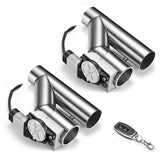 2.0 Inch Dual Electric Exhaust Cutout Remote Kit with One Controller | FLASHARK Flashark