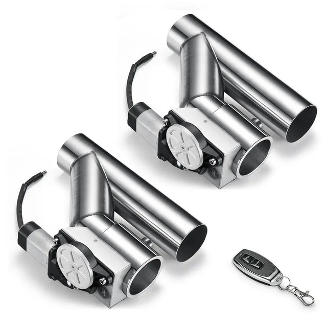 2.0 Inch Dual Electric Exhaust Cutout Remote Kit with One Controller | FLASHARK Flashark