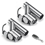 2.0 Inch Dual Electric Exhaust Cutout Remote Kit with One Controller | FLASHARK