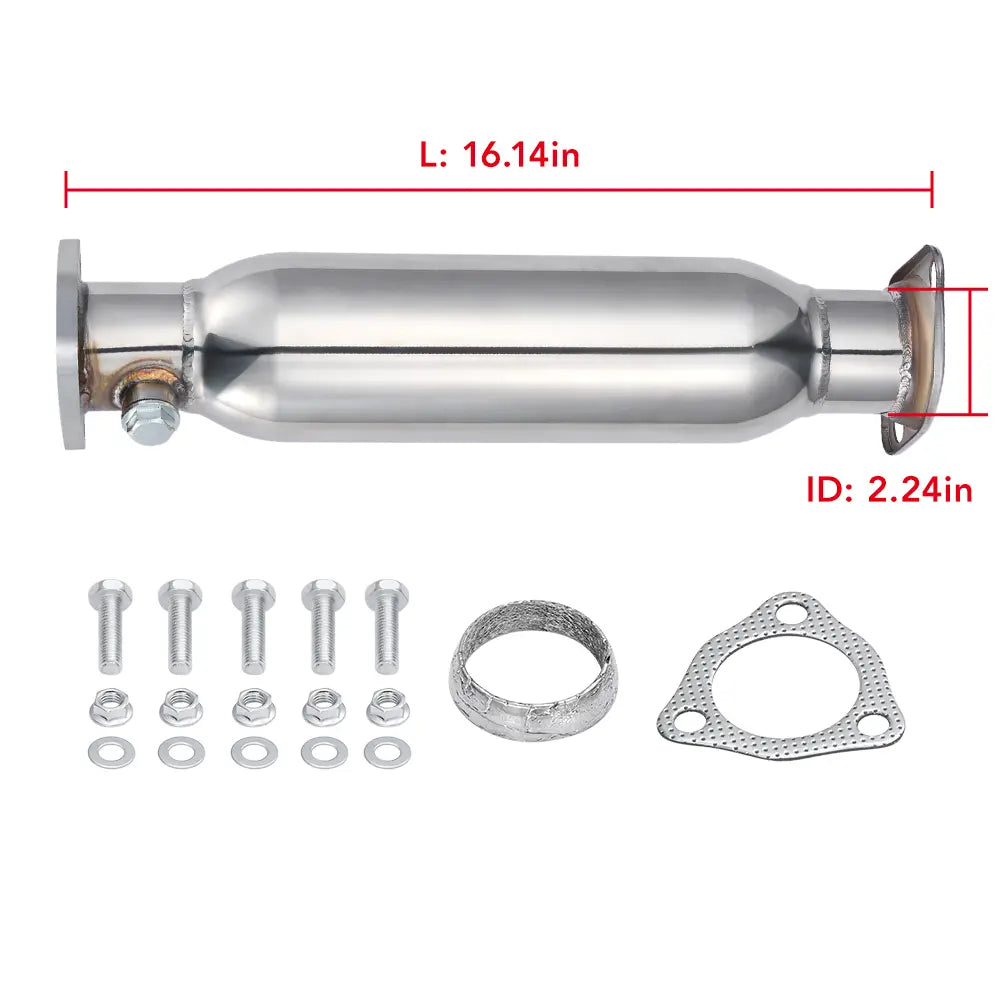 2.25" Catless Downpipe Exhaust for 1990-2001 Acura Integra / 1988-2000 Honda Civic / 1988-1991 CRX / 1993-1997 Del Sol