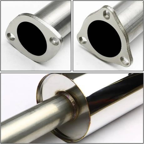 1990-1993 Honda Accord Catback Exhaust 2.5" Pipe 4" Tip N1 Style 2.2L SOHC Flashark