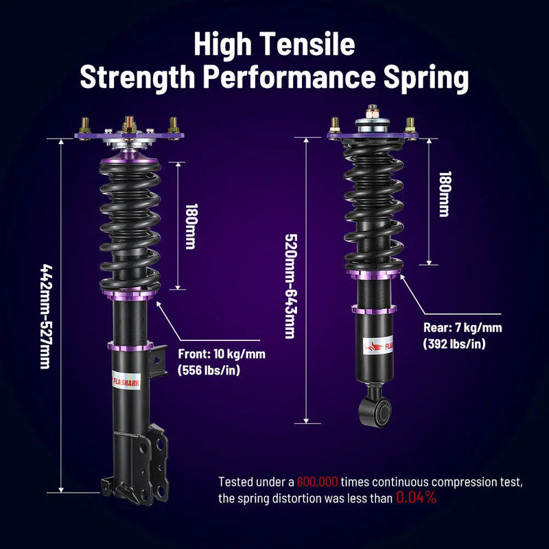2000-2005 Mitsubishi Eclipse Coilover Shock Absorbers Struts 4PCS Flashark