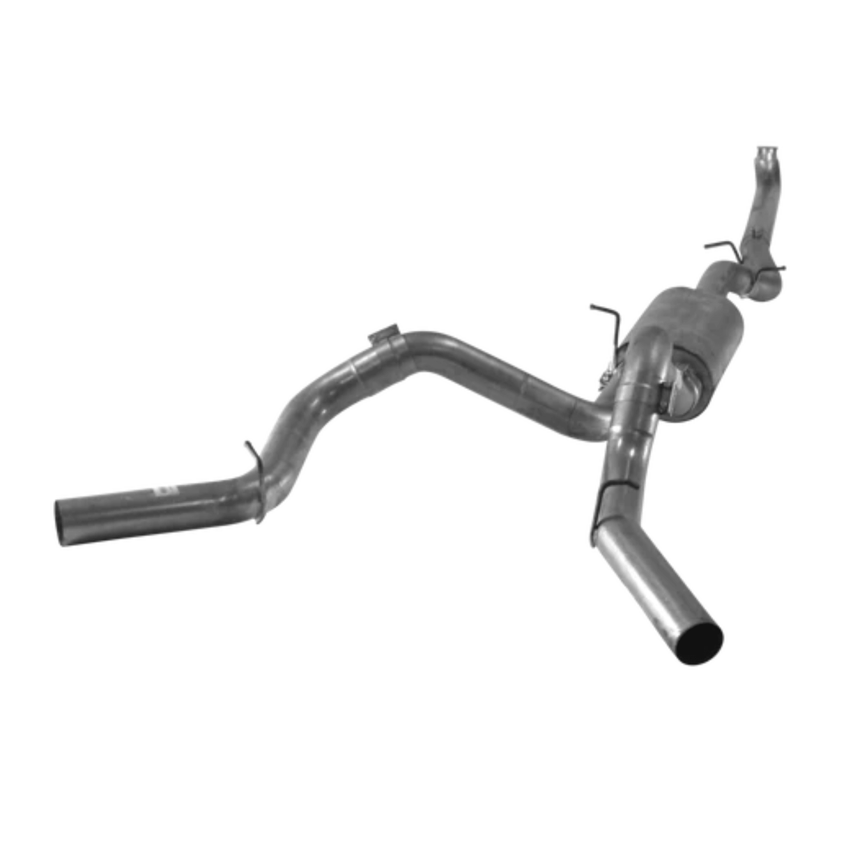 2001-2007 Duramax 4" Downpipe Back Dual Exhaust w/ Muffler (431102)
