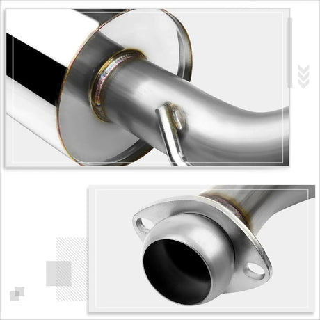 2003-2006 Hyundai Tiburon 2.7L V6 GT/SE Catback Exhaust System w/ 4 Inches Rolled Muffler Tip Flashark