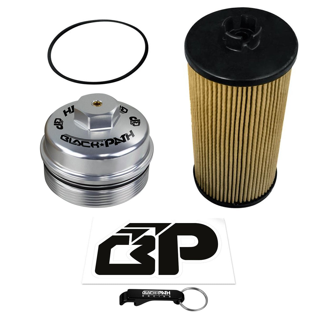 2003-2010 Ford E350 Super Duty Diesel Black Oil Filter Cap + BOSCH Filter