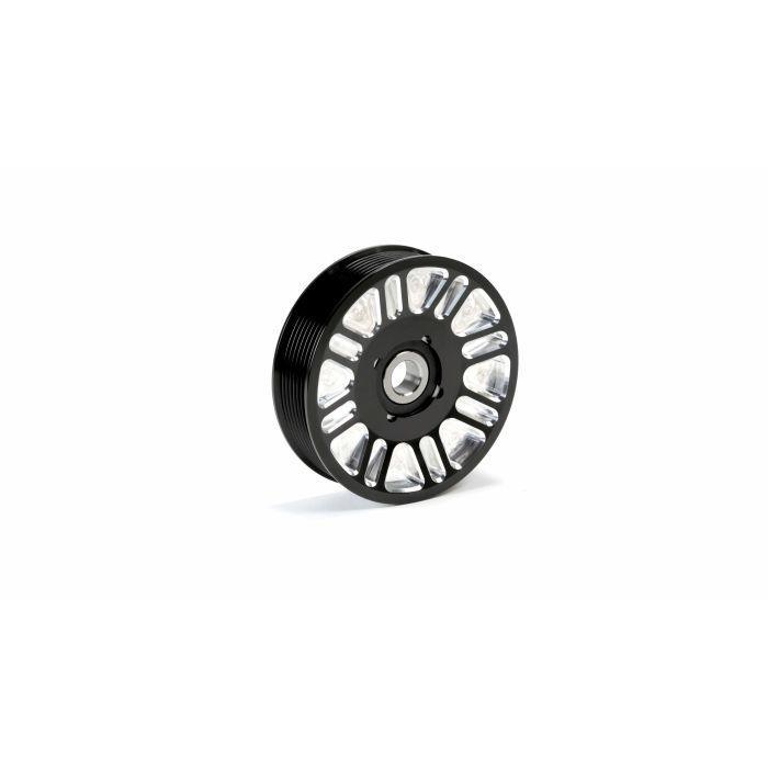 2003-2018 Cummins 5.9L/6.7L Upper Fan Pulley Idler Black Finish Contract Cut (FPE-34657-BLK-SPK)