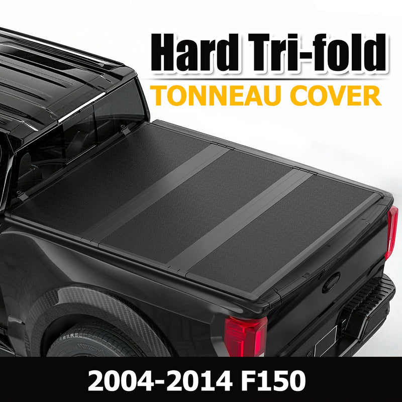 Trucktok 2004-2014 Ford F150 5.5FT Hard Tri-Fold Tonneau Cover Truck Bed Pickup