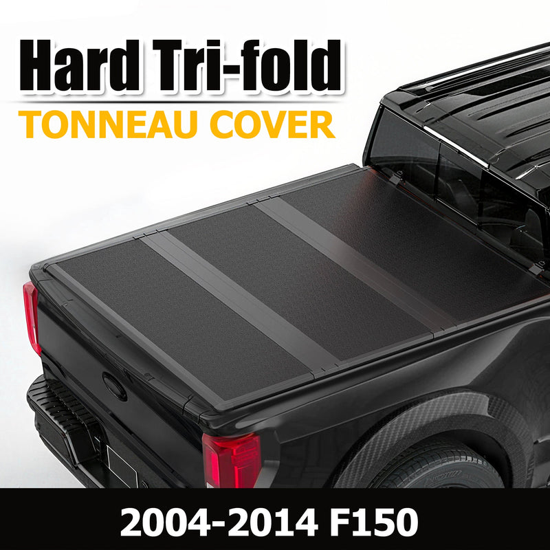 Trucktok 2004-2014 Ford F150 6.5FT Hard Tri-Fold Tonneau Cover Truck Bed Pickup