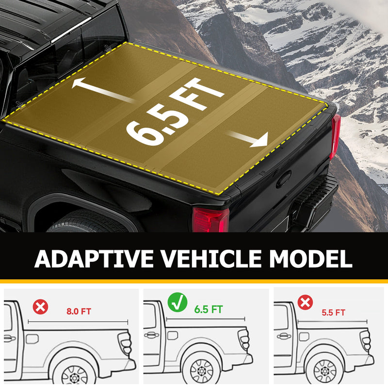 Trucktok 2004-2014 Ford F150 6.5FT Hard Tri-Fold Tonneau Cover Truck Bed Pickup