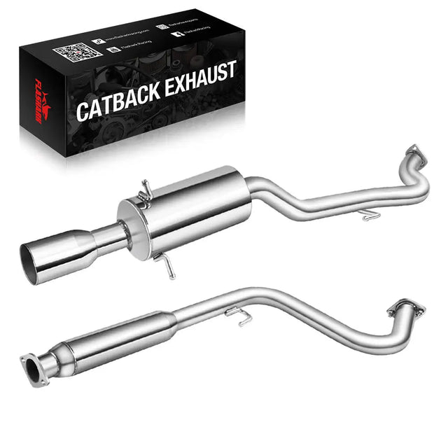 2005-2007 Chevy Cobalt & Pontiac G5 2.2L DOHC Stainless Steel Catback Exhaust System w/ 3.5-inch Muffler Rolled Tip Flashark