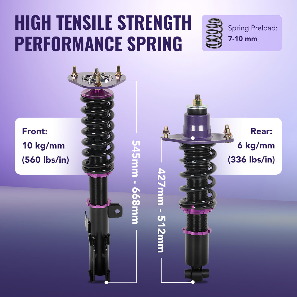 2005-2010 Toyota Scion TC Coilovers Height Adjustable 4 PCS Flashark