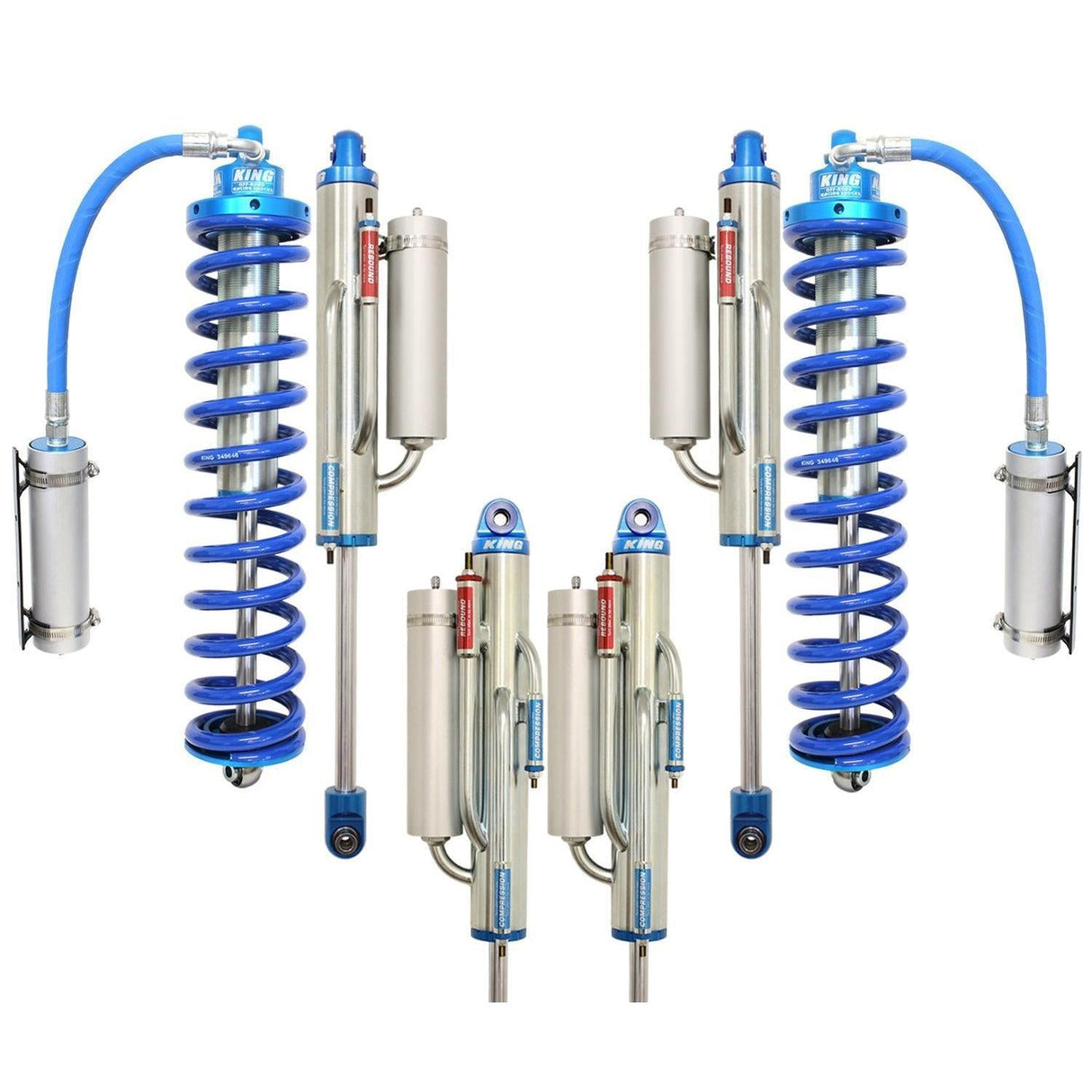 2005-2016 Powerstroke King Coilover Bypass Package w/ 2.5” Lift (CS-FCO25SPKG-BYP-LVL-05)