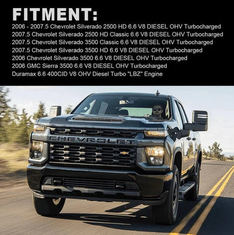For 2006-2007.4 6.6L Chevrolet Silverado Classic GMC Duramax LBZ Diesel EGR Valve Cooler Delete Kit (Ordinary) Flashark
