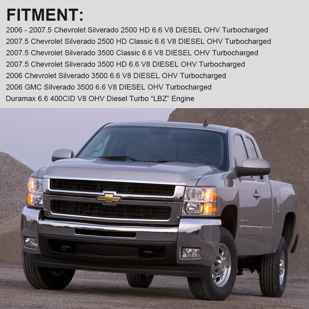 For 2006-2007.4 6.6L Chevy Silverado Classic GMC Duramax LBZ Diesel EGR Delete Kit (Upgraded) Flashark